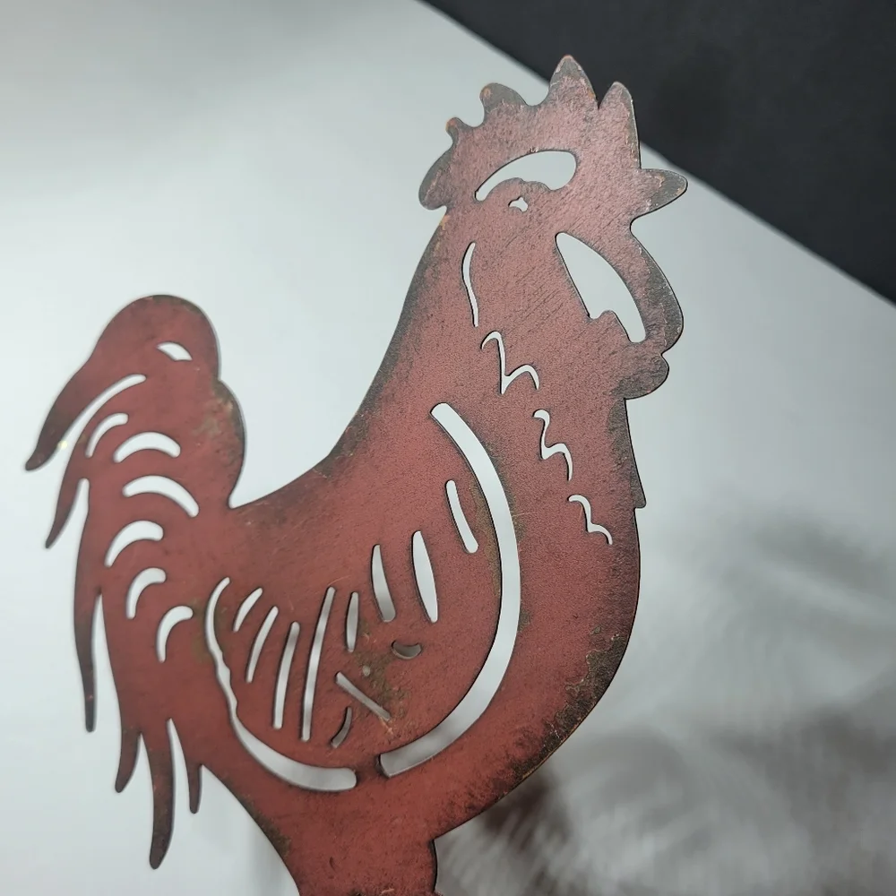 Rooster Weather Vane Centerpiece Metal Retro Rustic Decorative Farmhouse Country - Picture 8 of 13